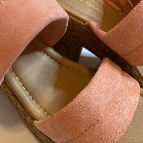 2 band cork heel sandals NWT! Size 7.5 Made in Italy - Picture 7 of 16